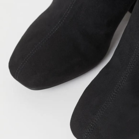 H&M Block Heel Faux Suede Boots - Picture 3 of 12